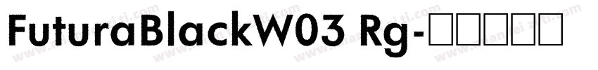 FuturaBlackW03 Rg字体转换